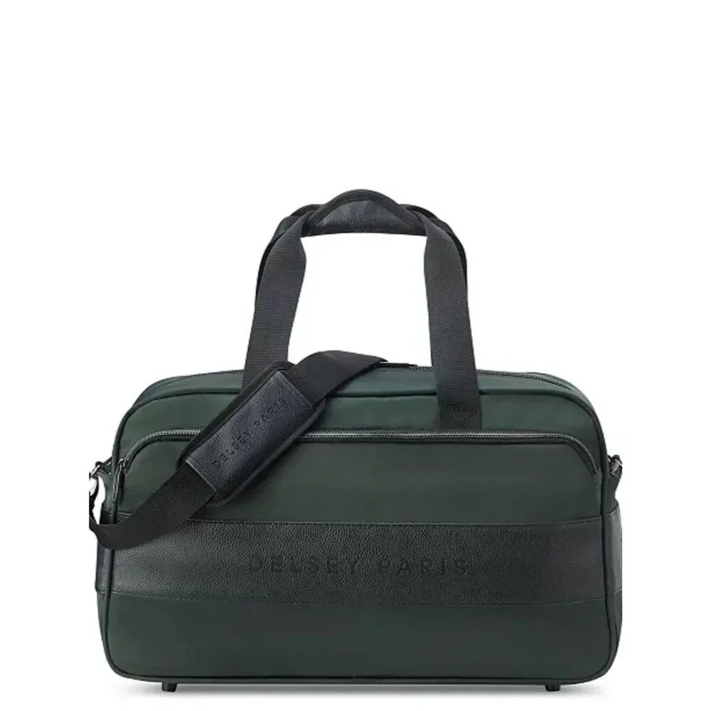 Delsey Paris Men's Dark Green Laptop Weekender Bag duffel bag, luggage